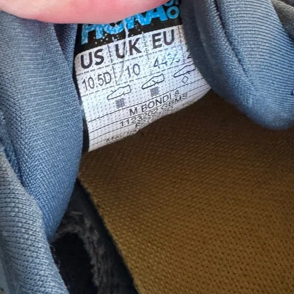 Hoka one one gray yellow 10.5 running sneakers - Picture 7 of 7